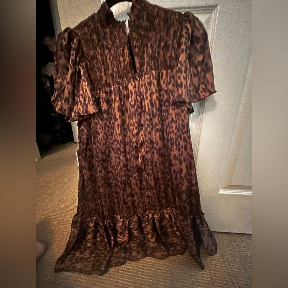 Aqua Leopard Print Dress